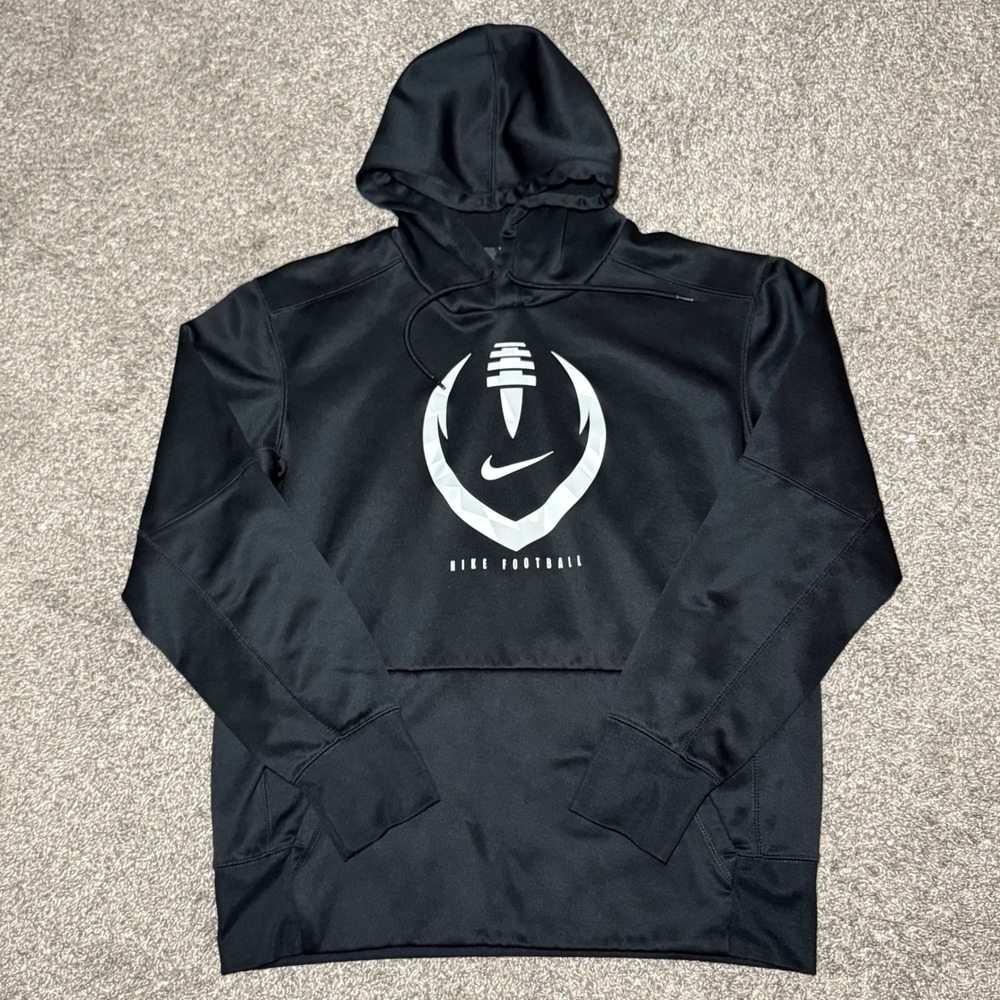 Nike Football Dri-FIT Hoodie Mens Medium Black Pullover Sweatshirt Training